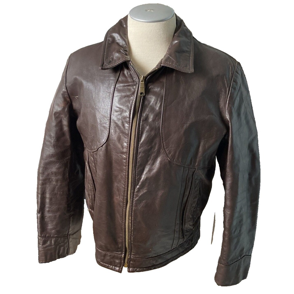 Cooper mens Leather Jacket 42 Brown
